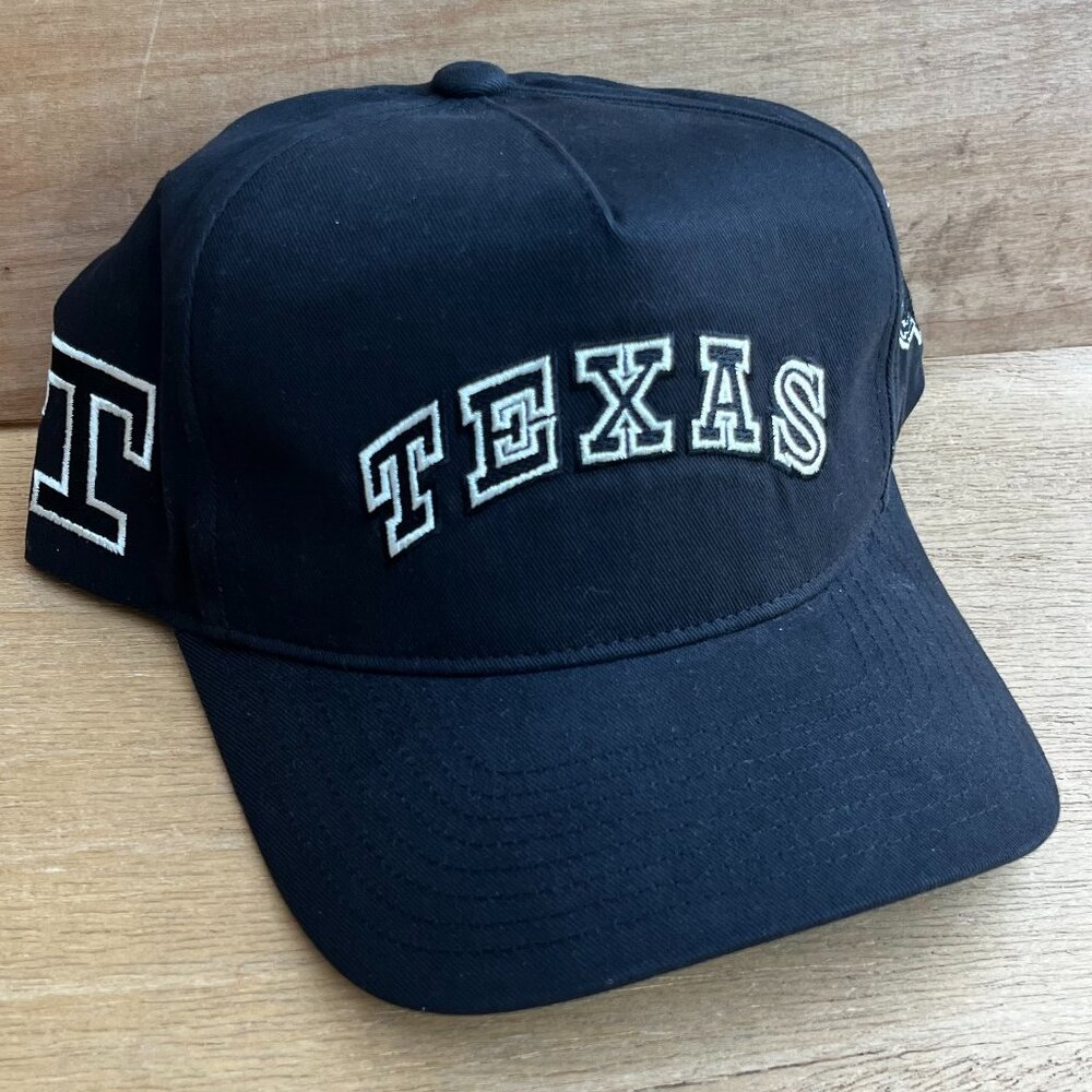 MITCHELL & NESS MLB TEXAS RANGERS WORDMARK LOGO PRO PINCH STRAP BACK HAT NEW